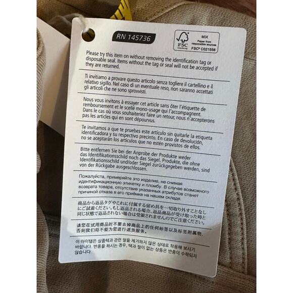 NWT Retrofête Washed Terry Pant in Beige Khaki Cotton High Rise Small NO BELT - Picture 13 of 16